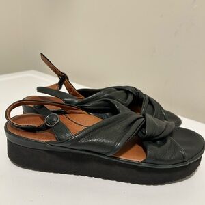 L’Amour Des Pieds Wedge Sandals Black Size 7